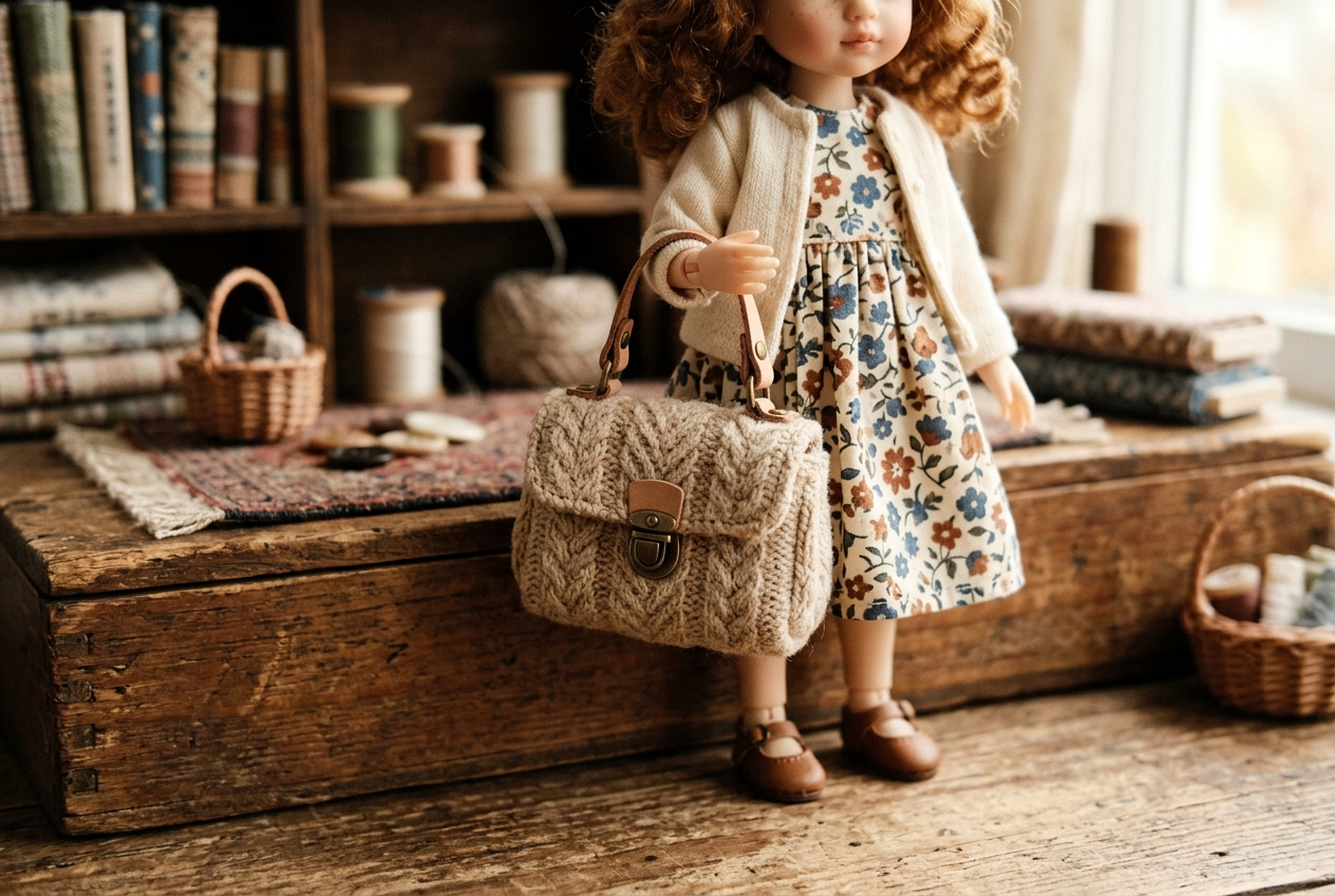 Doll Pola in Grandma Adelka’s Red Sweater
