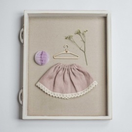 LINEN SKIRT IN DIRTY PINK